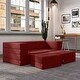 preview thumbnail 85 of 114, Jaxx Zipline Convertible Queen-size Sleeper Loveseat and Ottoman Set