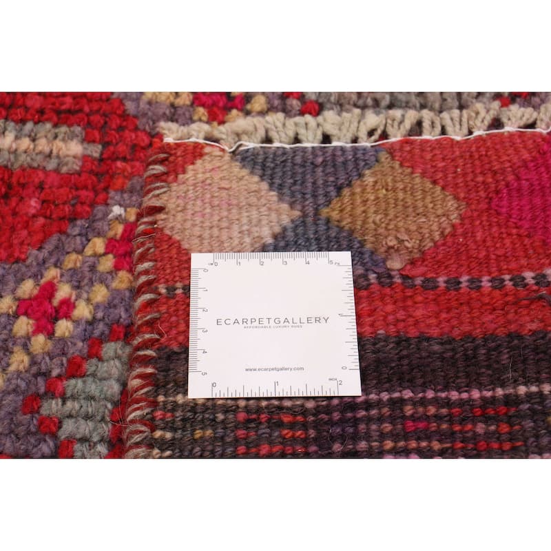 ECARPETGALLERY Hand-knotted Melis Vintage Red Wool Rug - 3'2 x 10'3