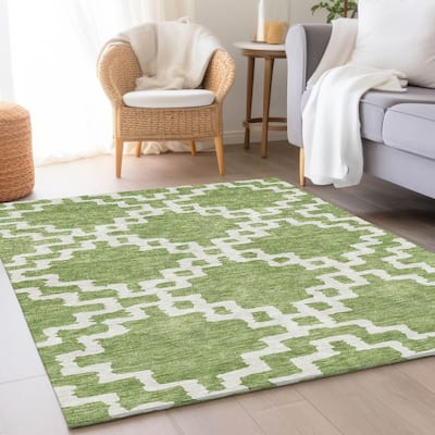 Premium Washable Super Soft Geo Trellis Mayfield Rug