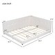 preview thumbnail 6 of 15, Queen Size Upholstered Platform Bed with USB Ports, Beige