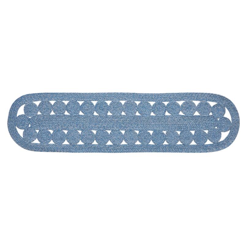 Celeste Blended Pebble Indoor/Outdoor Runner Oval