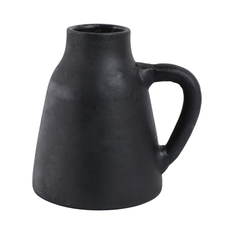 Terracotta Pottery Decorative Vase with Handles for Casual Home Decor