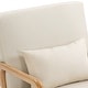 preview thumbnail 8 of 161, 25" W Mid Century Upholstered Wood Accent Chair with Pillow