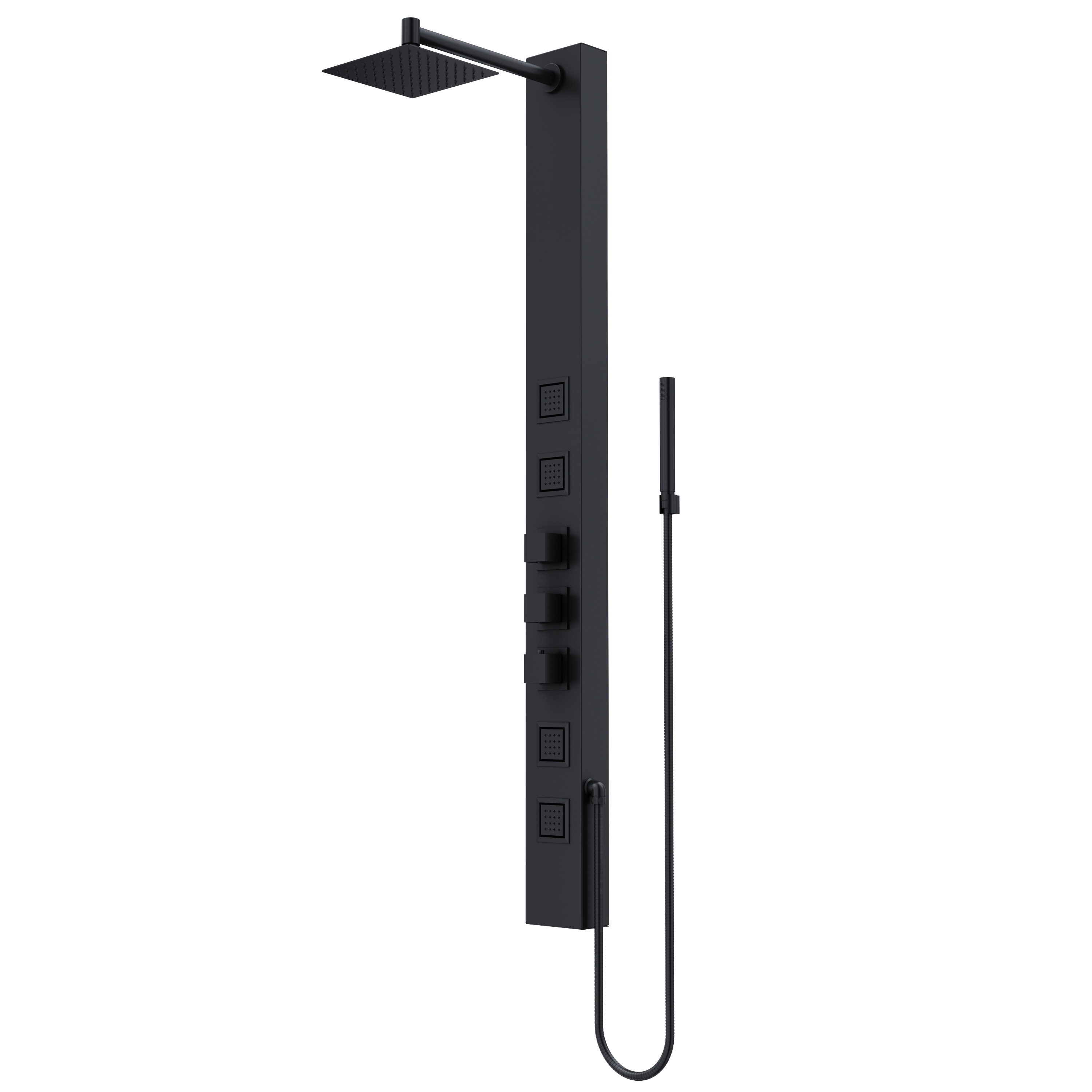 VIGO Sutton 58" H x 5" W 4-Jet Shower Panel with Square Shower Head