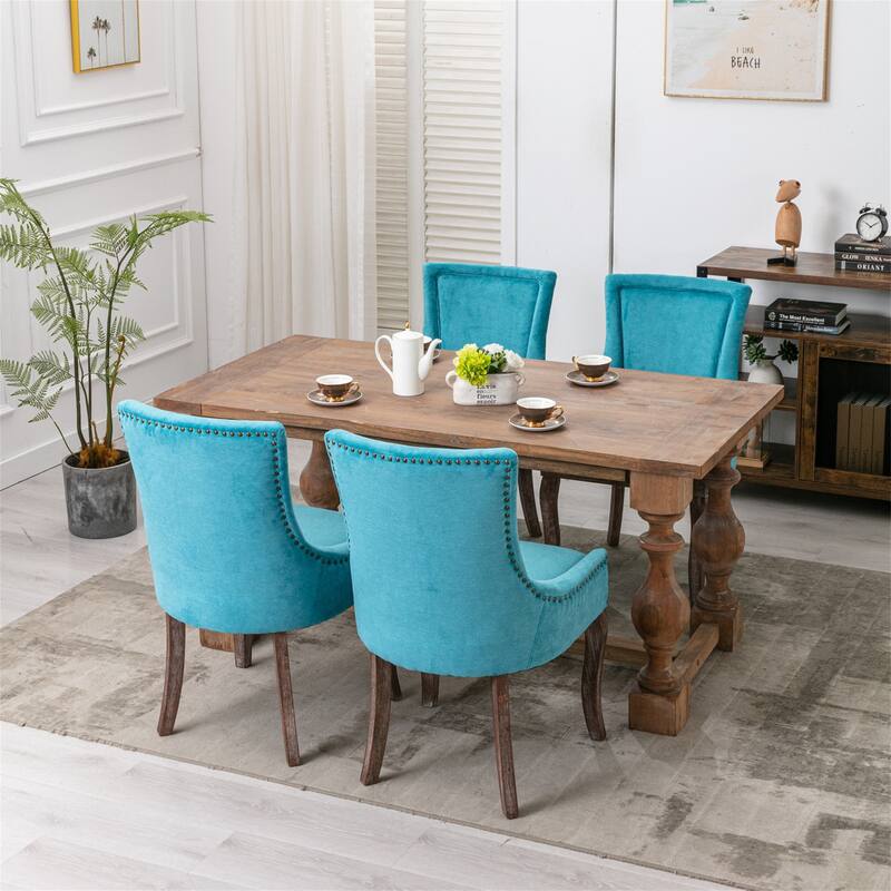 Clihome Set of 2 Thickened Fabric Dining Chair