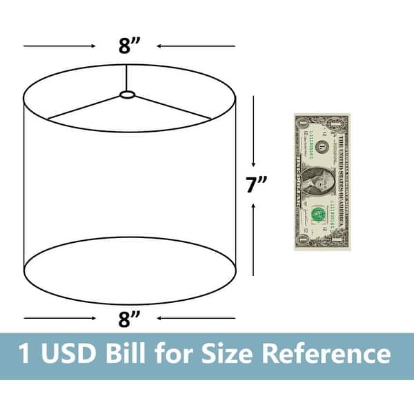 dimension image slide 1 of 5, Classic Drum Linen Lamp Shade, 8" to 16" Bottom Size