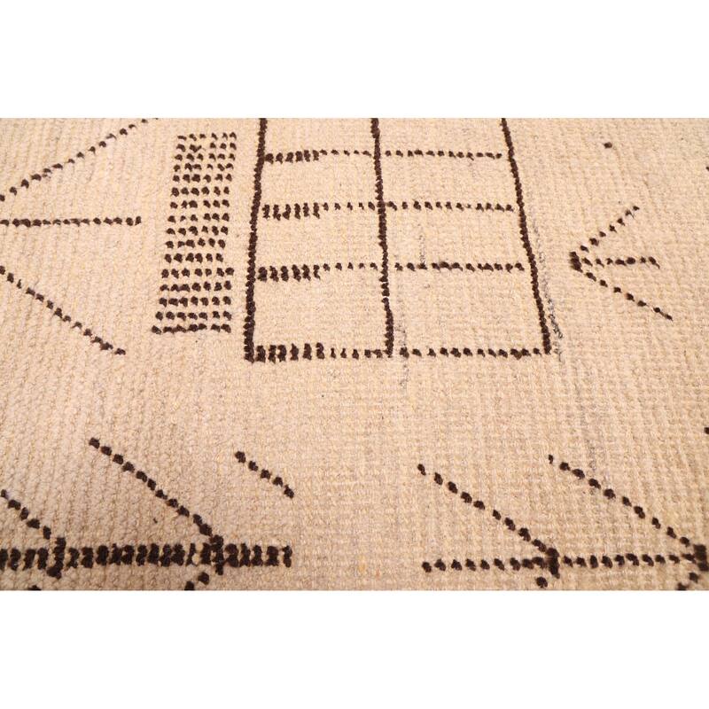 ECARPETGALLERY Hand-knotted Tangier Light Khaki Wool Rug - 6'0 x 9'9