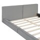preview thumbnail 9 of 7, Queen Size Upholstered Platform Bed with Velvet Fabric and Solid Frame, Sturdy Construction with Wooden Slats