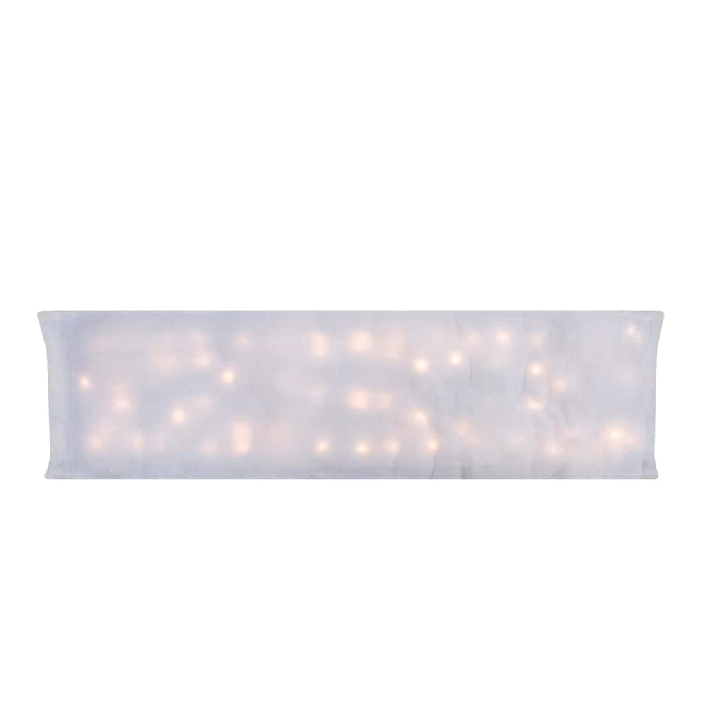 42" LED Lighted B/O Christmas Snow Blanket - Warm White Lights