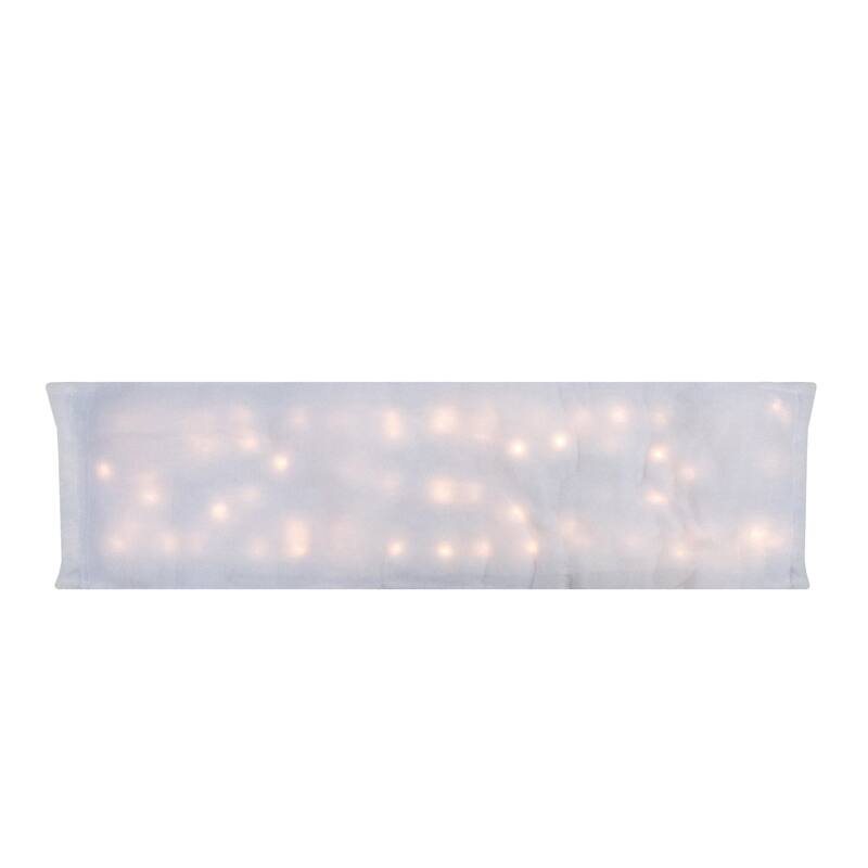 42" LED Lighted Battery Operated Christmas Snow Blanket - Warm White Lights