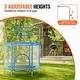 preview thumbnail 5 of 19, 55" Kids Trampoline with Safety Net and 3 Adjustable Heights Ideal for Indoors or Outdoors