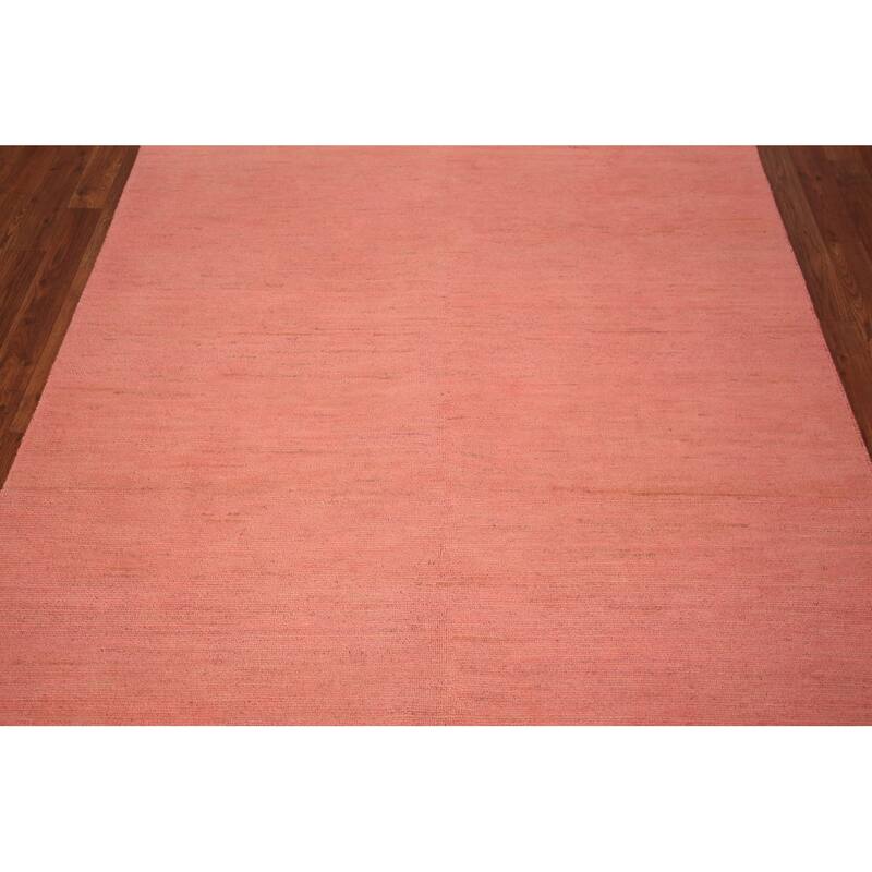 Pink Modern Gabbeh Oriental Area Rug Handmade Wool Carpet - 4'11" x 6'7"