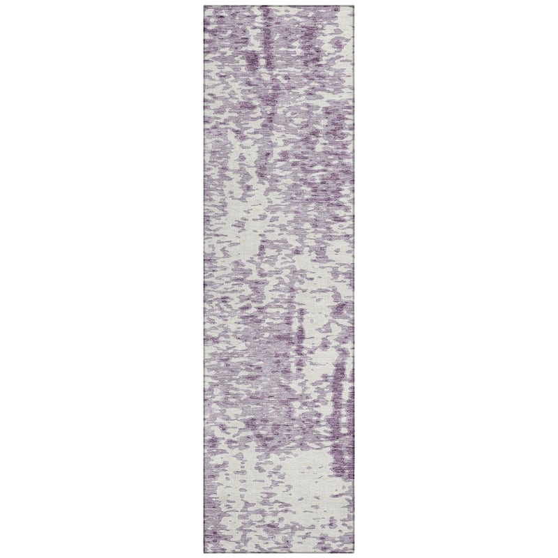 Machine Washable Indoor/ Outdoor Modern Abstract Chantille Rug