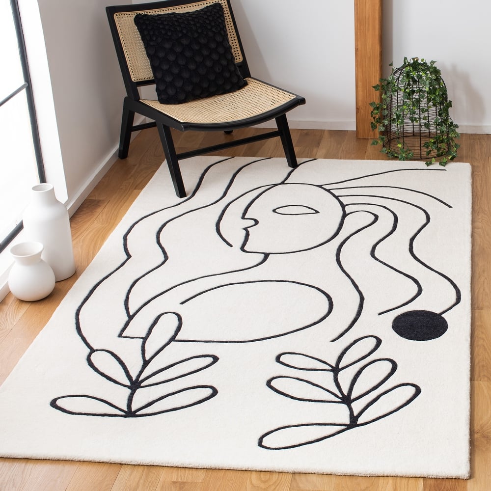 SAFAVIEH Handmade Fifth Avenue Chayah Mid-Century Modern Wool Rug