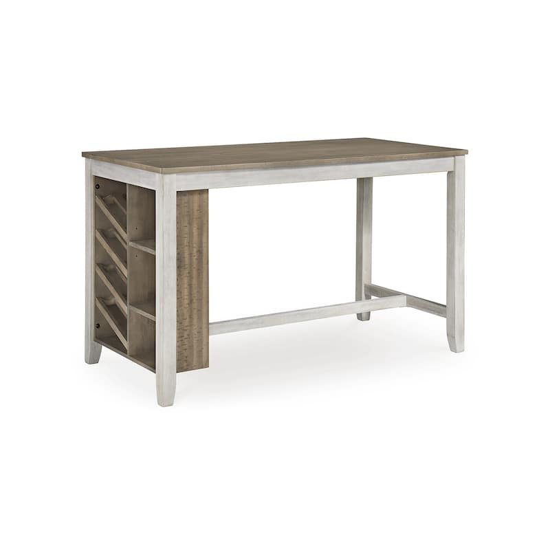 Signature Design by Ashley Skempton White / Light Brown 3-Piece Counter Height Dining Package