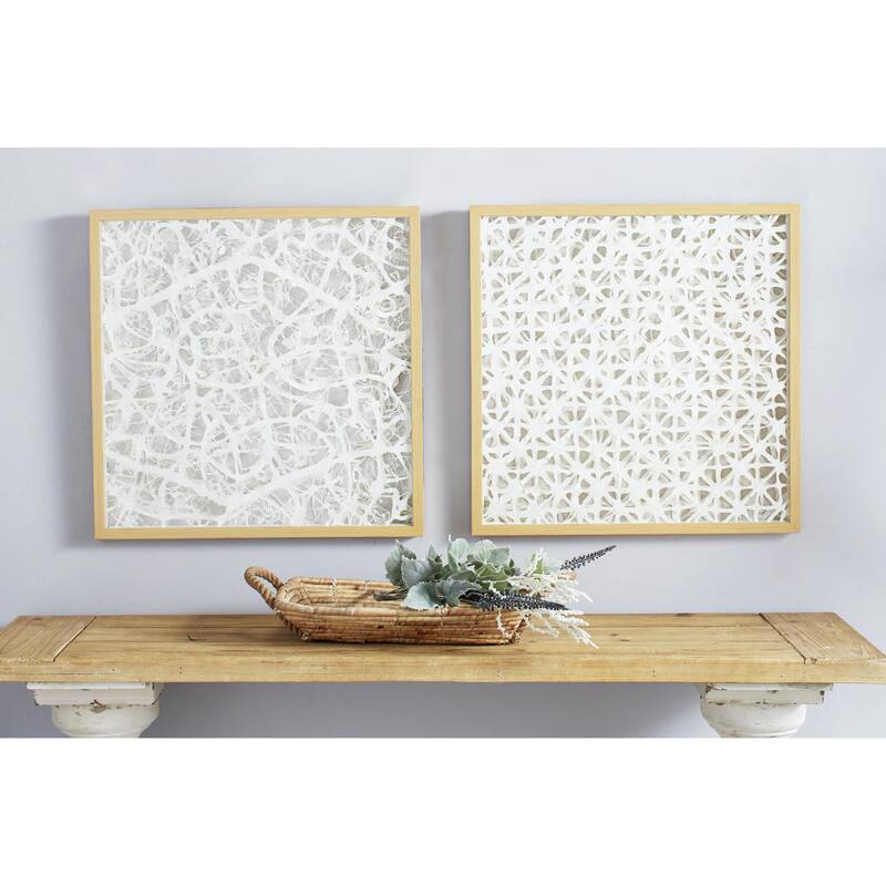 Abstract Shadow Box - White - Roche River Decor