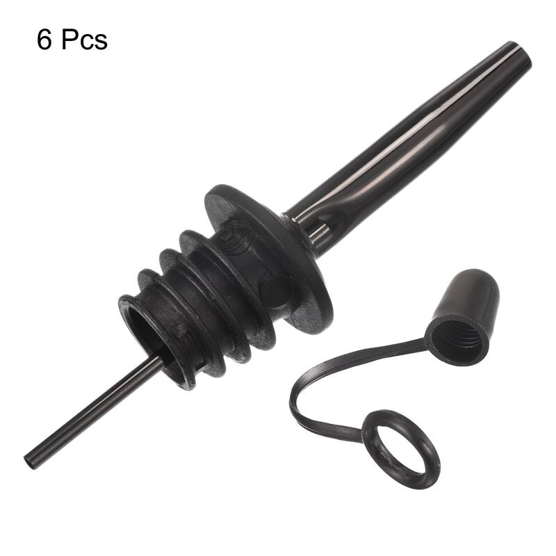 6pcs Stainless Steel Liquor Pourer Wine Oil Bottle Pour Spout, Rainbow