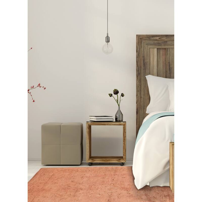 ECARPETGALLERY Hand-knotted Vibrance Coral Wool Rug - 6'4 x 8'5