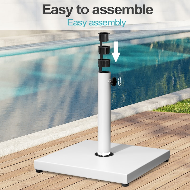 Pellebant 43/55 LBS Heavy Duty Square Concrete Umbrella Base for Market Umbrella