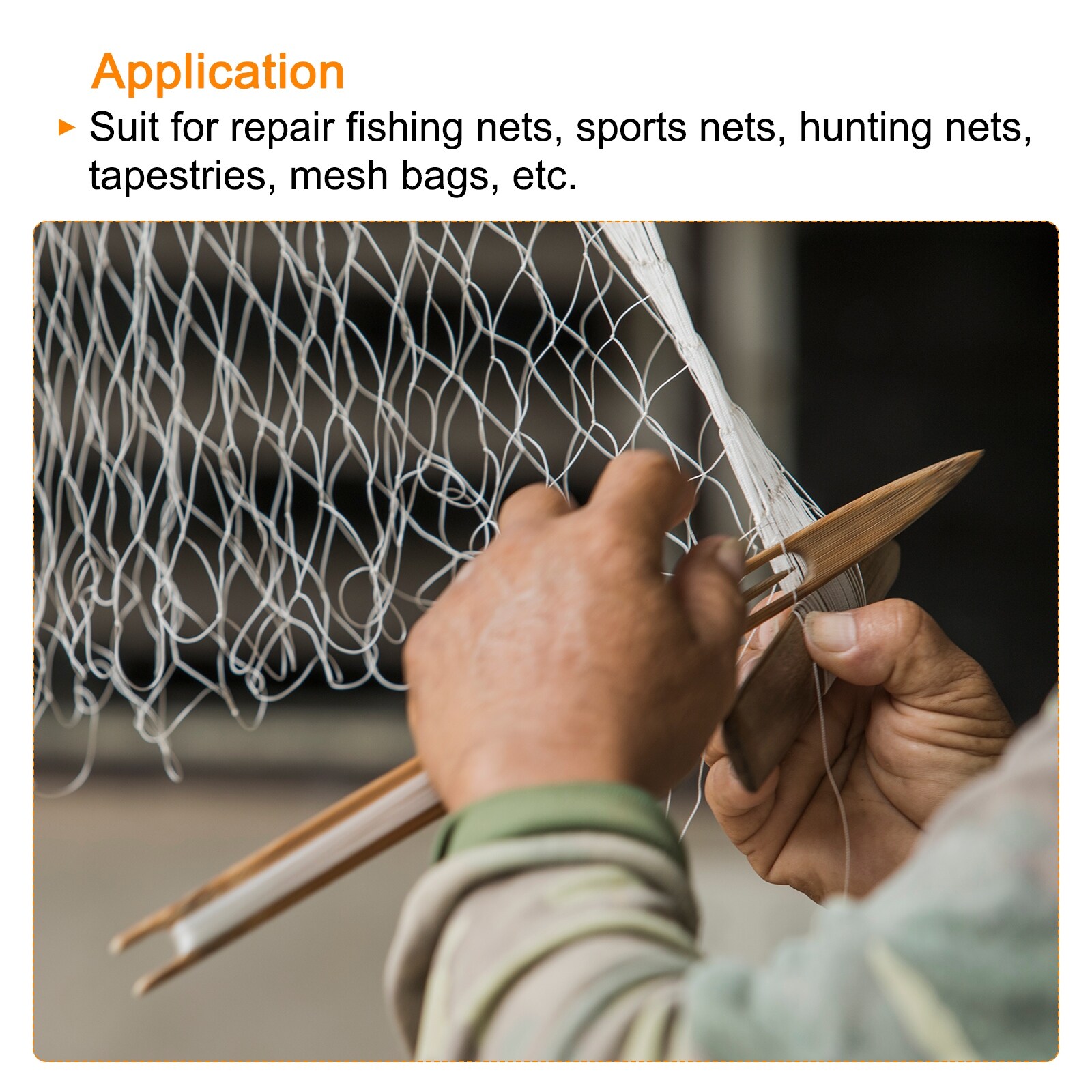 Netting Needle Shuttle Bamboo Fishing Net Repair Line Kit Mending Tool -  Natural Color - Bed Bath & Beyond - 36410776