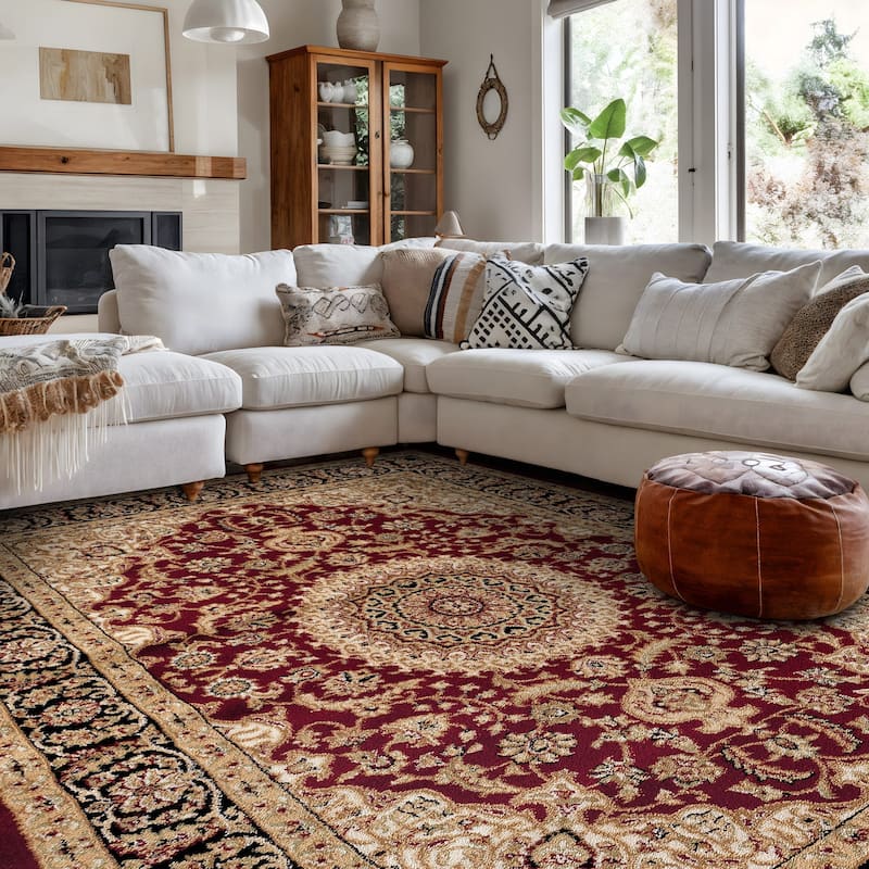 World Rug Gallery Traditional Oriental Medallion Area Rug