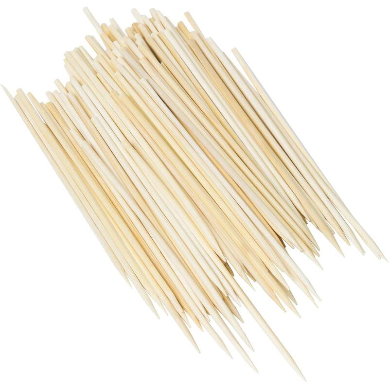 Chef Craft 6 Inch Natural Bamboo Barbecue Skewers Set - 300 Piece Set