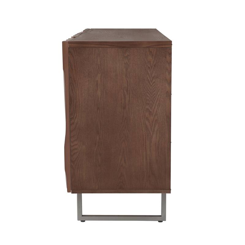 Christopher Knight Home - Oliver 60" Sideboard with Textured Doors and Adjustable Shelves