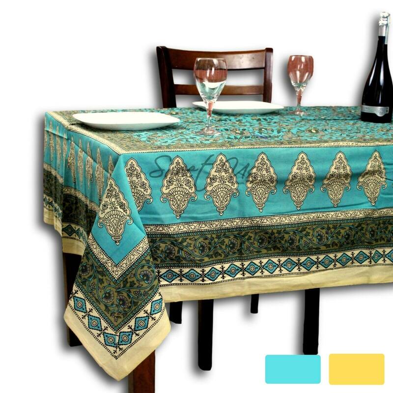 Cotton Extravagant Floral Vine Tablecloth Rectangle