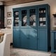 preview thumbnail 46 of 145, Palace Imports 100% Solid Wood Pantry Cabinet, Adjustable Shelves, 65" Wide, 71.5" Tall - 65" x 71.5" Teal Blue - 4 Clear Glass-4 Solid
