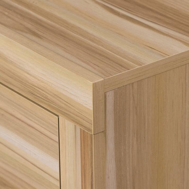 WAMPAT Farmhouse End Table with 2 Storage Drawers - Rustic Brown Accent Table for Bedroom & Living Room