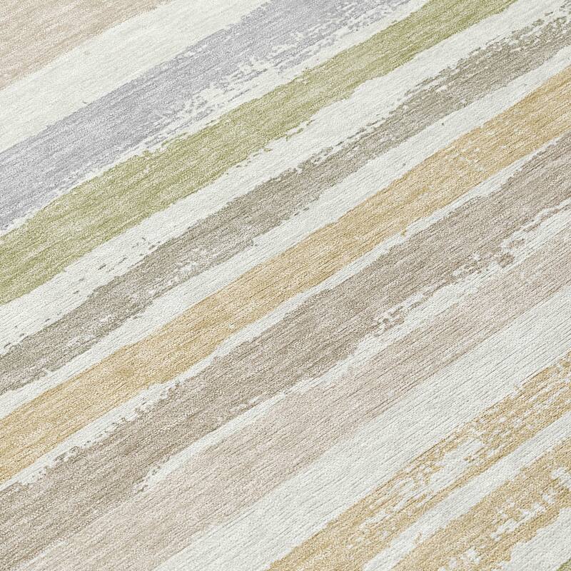 Machine Washable Indoor/ Outdoor Chantille Stripe Rug