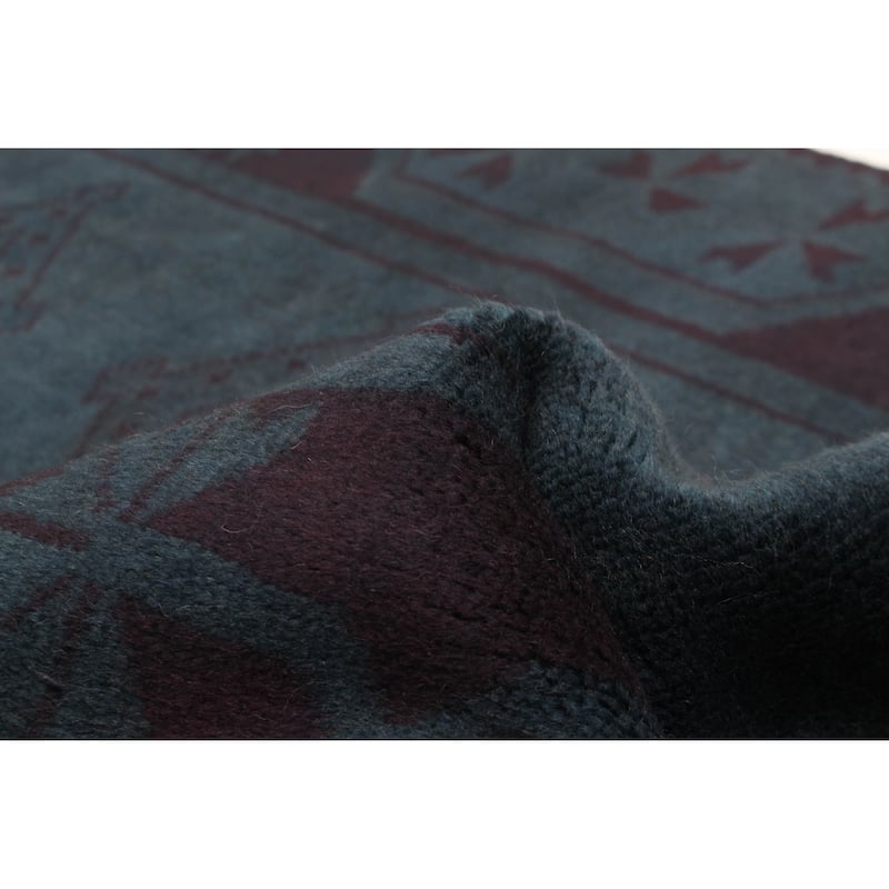 ECARPETGALLERY Hand-knotted Color Transition Teal Wool Rug - 2'6 x 8'4