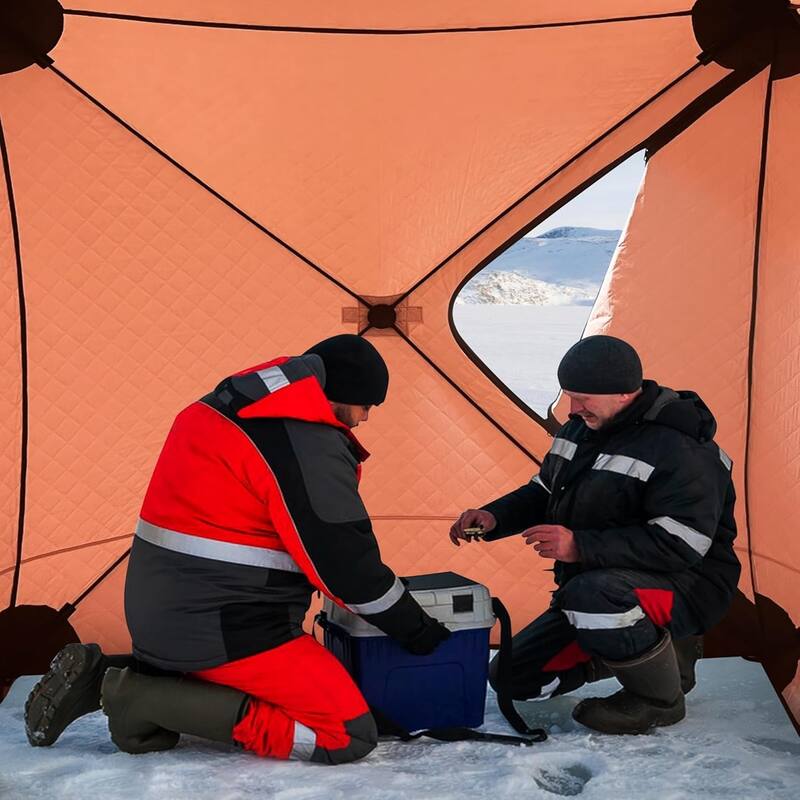 Pop-Up Ice Fishing Tent For 4 To 6 People - N/A