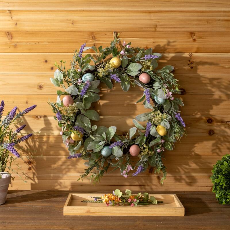 Pastel Egg Daisy Wreath