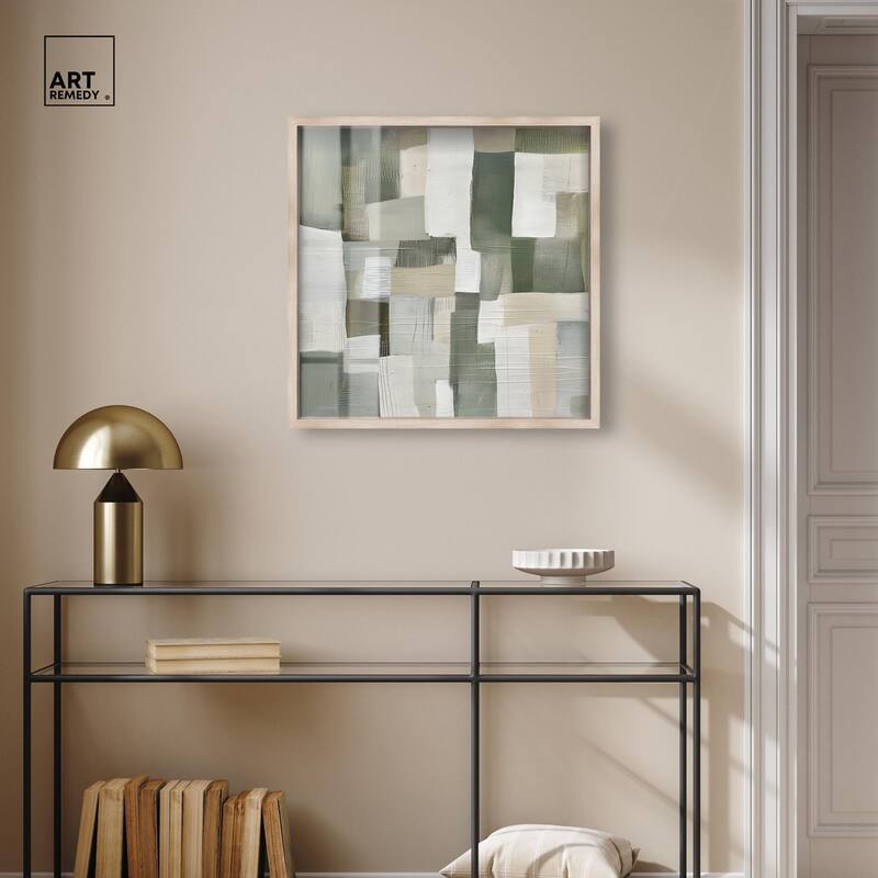 Pale Jade Green I Shadowbox by Art Remedy