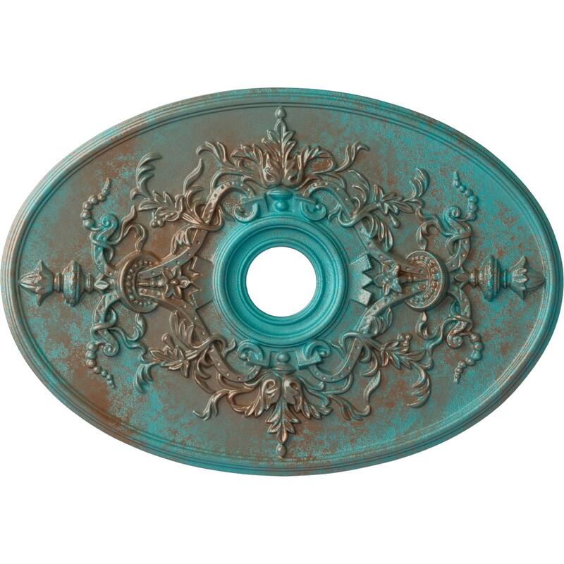 30 3/4"W x 21/14"H x 3 7/8"ID x 1 5/8"P Alexa Ceiling Medallion