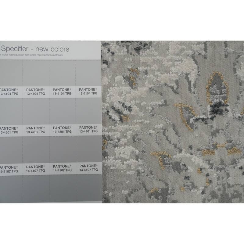 Machine Made Oriental Polyester Carpet Traditional All-Over Beige & Ivories Agra Area Rug - 7' 5'' X 5' 2''