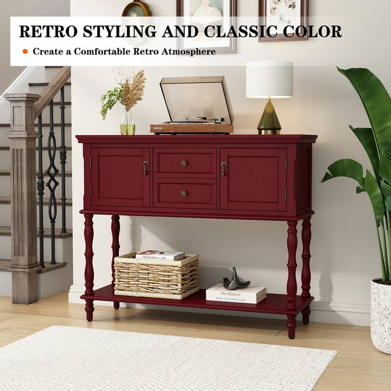 Farmhouse Wood Console Table