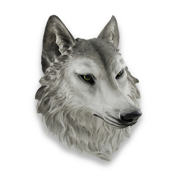 Remus Gray Wolf Head Mount Wall Statue Bust 16 In 16 X 13 X 8 Inches Overstock 16751438