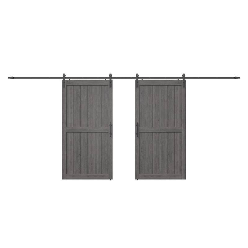 Sanding 30in./32in./36in./42in./48in.x 84in.MDF Barn Door With Sliding Hardware Kit ,Covered with Water-Proof PVC Surface