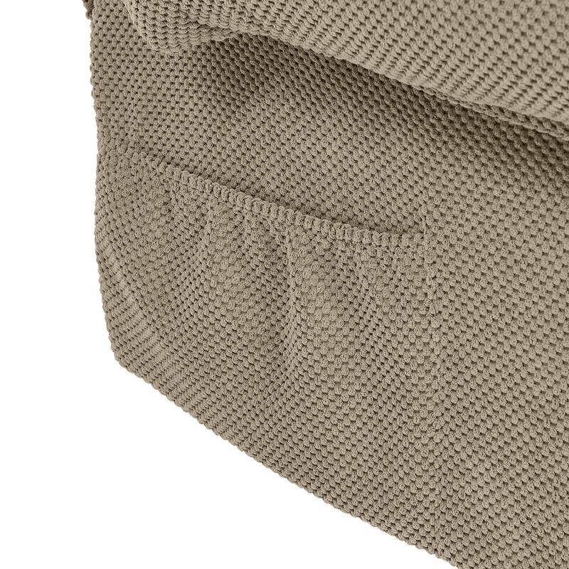 Recliner Chair, Overstuffed Armchair, Manual Recliner, Padded Footrest, Ergonomic Lounge Chair, Soft Fabric Recliner