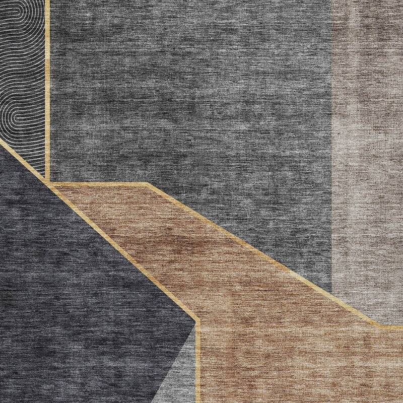 HomeRoots Geometric Transitional Rectangle Outdoor Rug