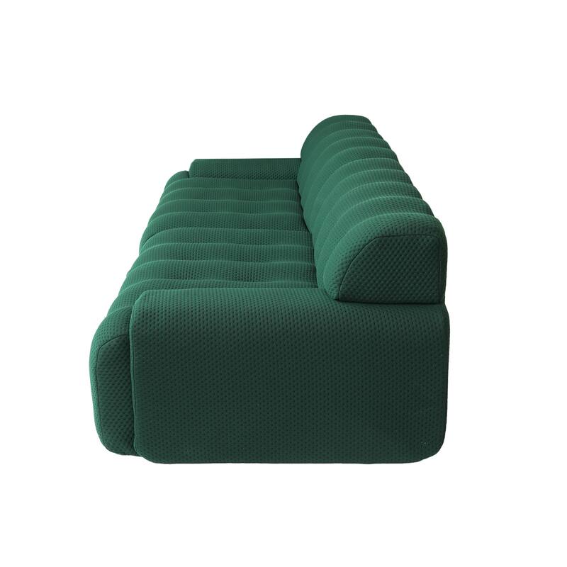 Modern Loveseat Sofa, Luxury 102.4″ Large Size 3 Seater Couch, Comfy Sectional Cloud Sofa Couches for Living Room, Bedroom