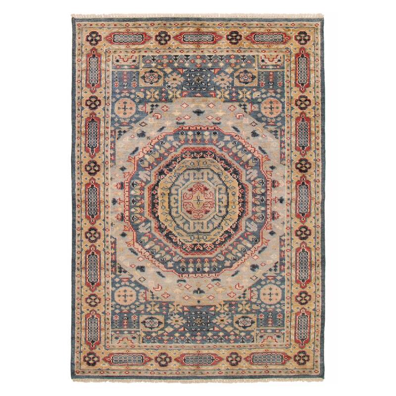 ECARPETGALLERY Hand-knotted Jules Serapi Light Denim Blue Wool Rug - 5'11 x 8'10 - Light Denim Blue - 5'11 x 8'10