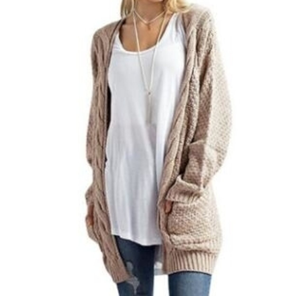 ladies tan cardigans