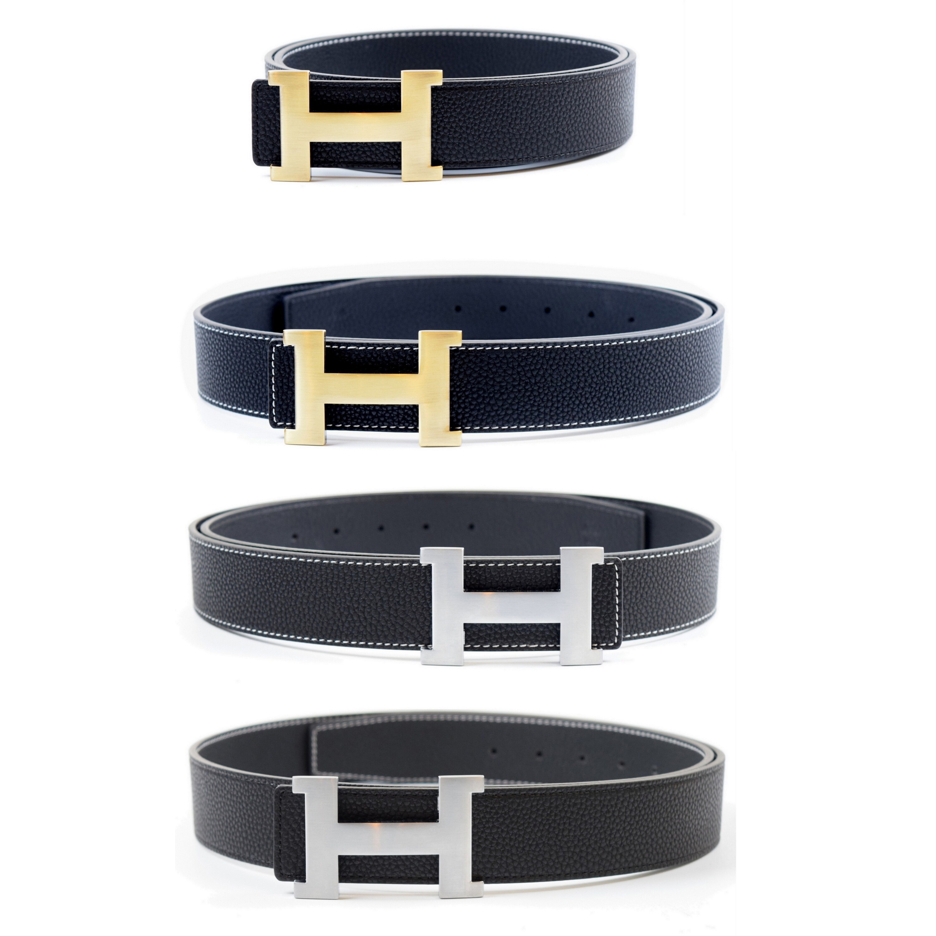 Shop Men Women Leather H And 8 Reversible Removable Buckle Belt Fits From Size 32 34 To 38 40 New Arrival Overstock 14683027