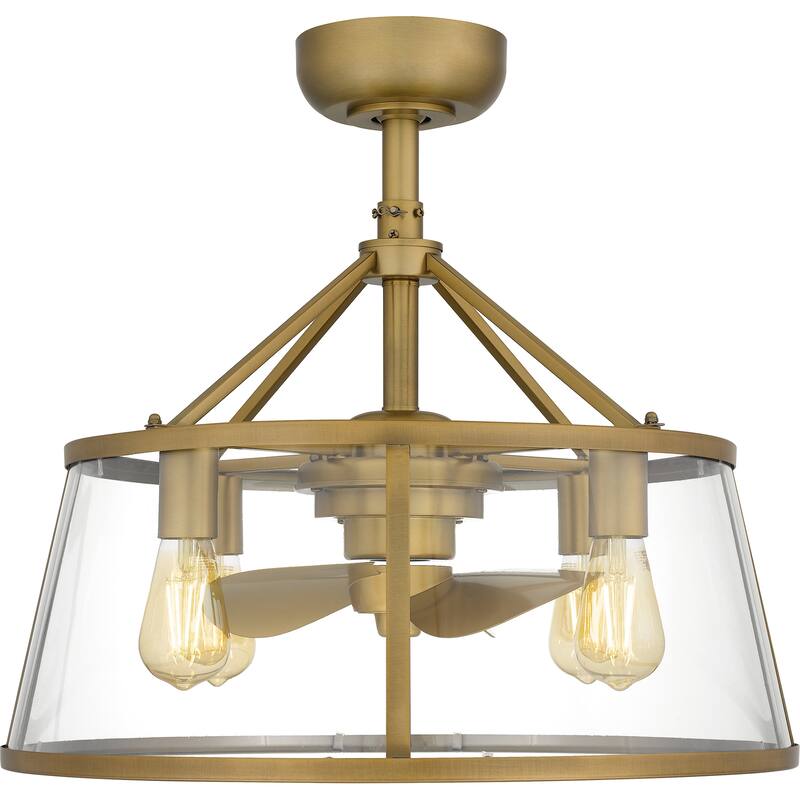 Barlow 4-Light Weathered Brass Fan Light - Weathered Brass