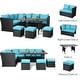 preview thumbnail 67 of 84, AECOJOY 7 Pieces Patio Furniture Set Outdoor Sectional Sofa Rattan Conversation Set