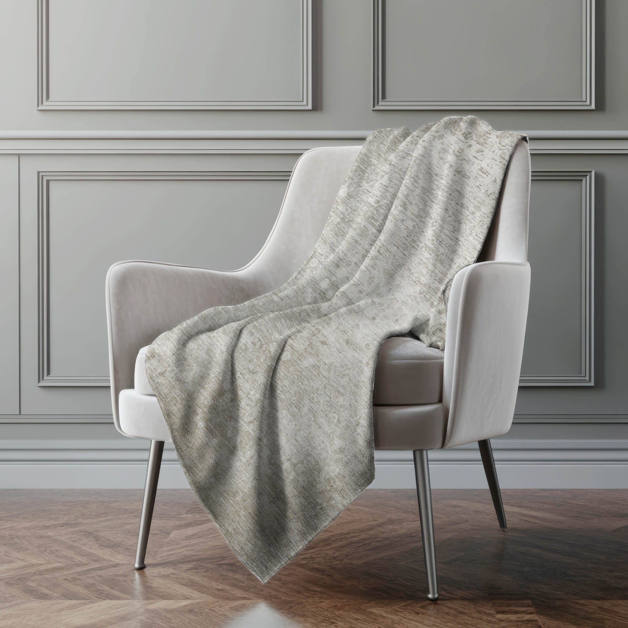 Premium Machine Washable Abstract Solid Sherpa Throw Blanket