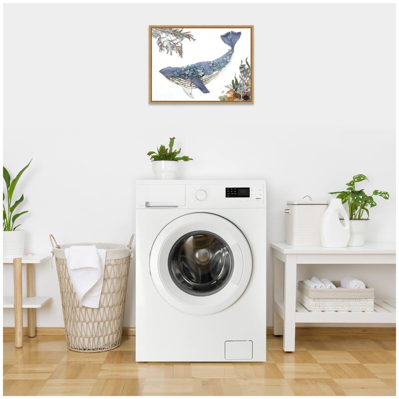 Kate and Laurel Whale by Madeline Jeppesen Framed Canvas Wall Art Print